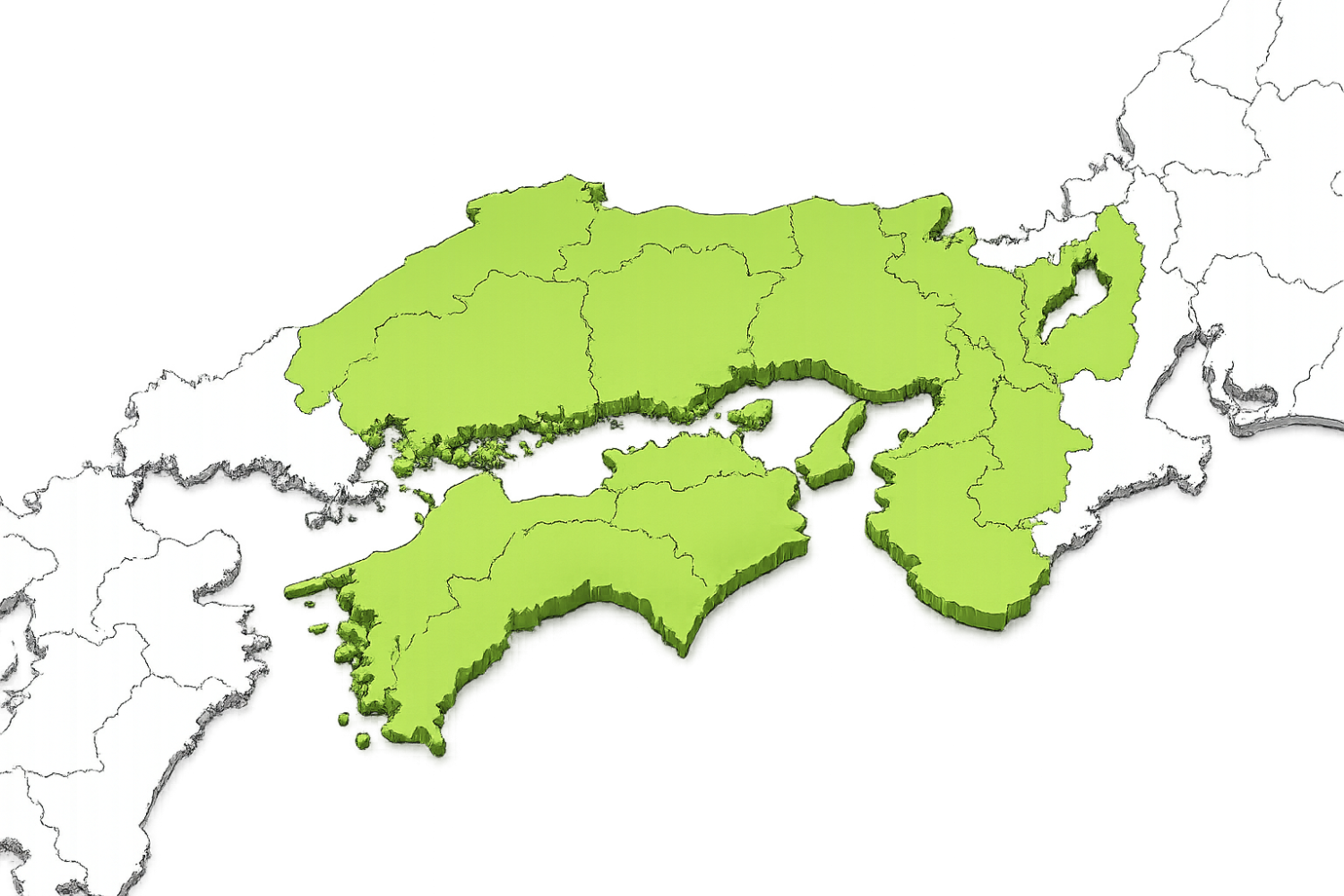 中国・四国地方 対応エリアマップ